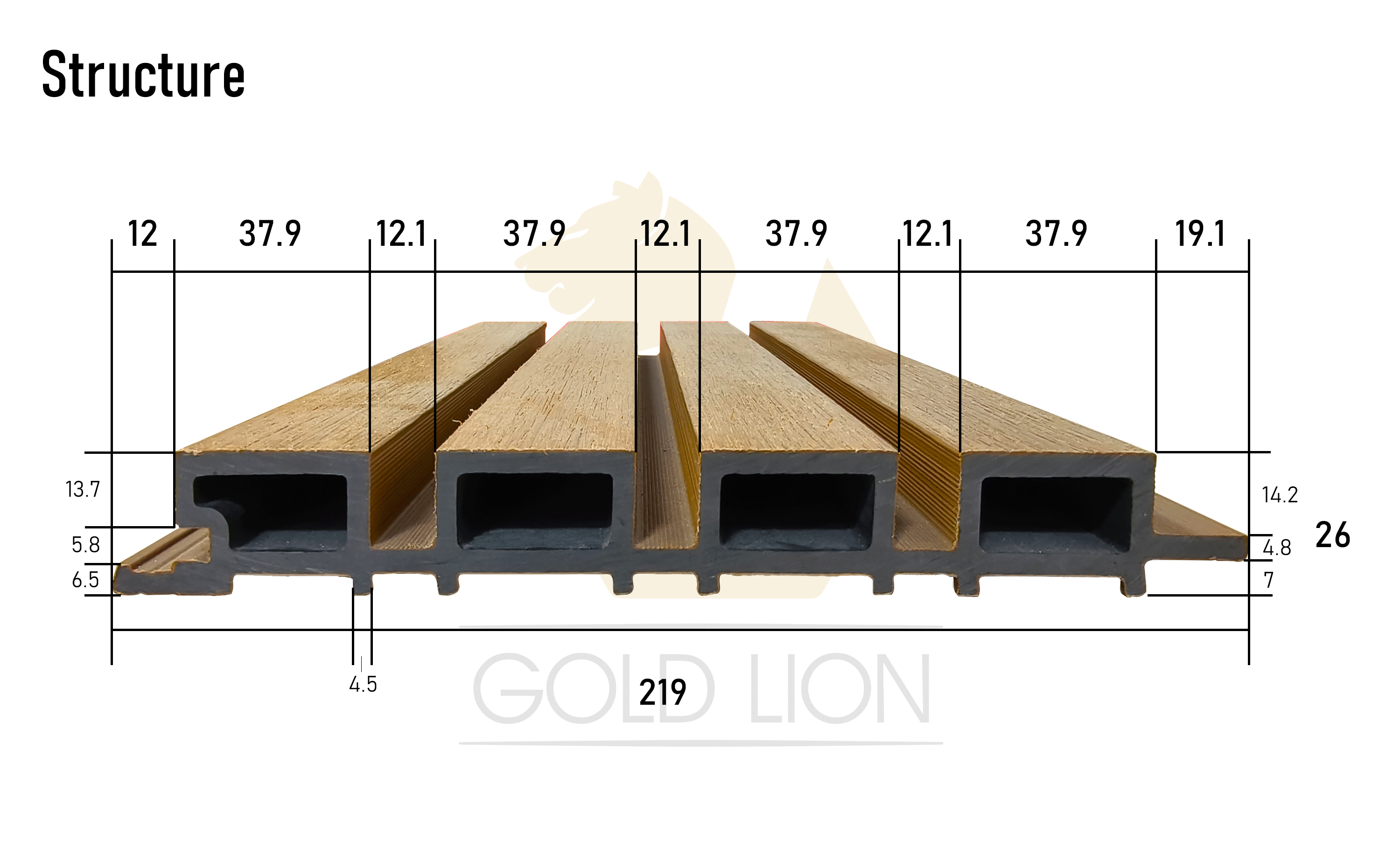 WPC Co-Extrusion Wall Fluted Panel